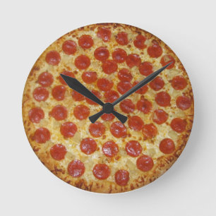 Redondo Mediano Reloj de la pizza del tiempo de la pizza