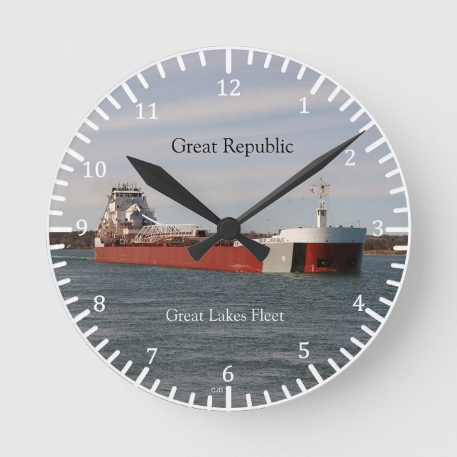 Redondo Mediano Reloj de la República Grande (Anverso)