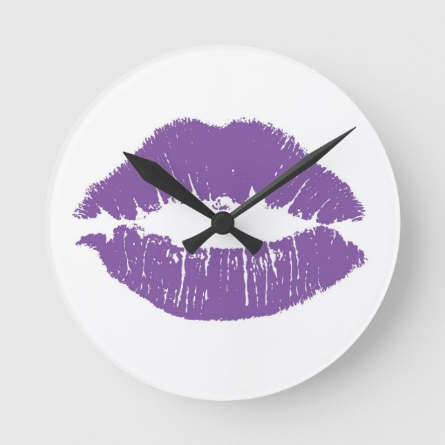 Redondo Mediano Reloj de labios púrpura (Anverso)