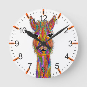 Redondo Mediano Reloj de Llama Colorido