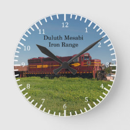 Redondo Mediano Reloj de locomotora de la gama de hierro Duluth Me