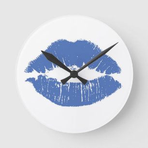 Redondo Mediano Reloj de los labios azules