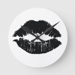 Redondo Mediano Reloj de los labios negros
