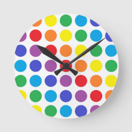 Redondo Mediano Reloj de los lunares del arco iris