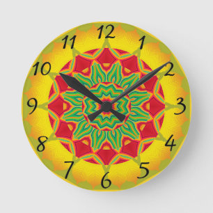 Redondo Mediano Reloj de Mandala