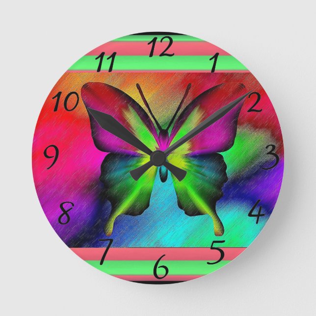 Redondo Mediano Reloj de mariposa (Anverso)