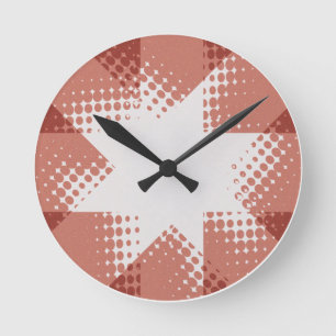 Redondo Mediano Reloj de media estrella de vintage