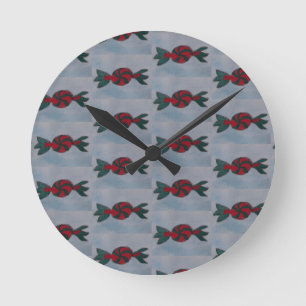Redondo Mediano Reloj de mimbre