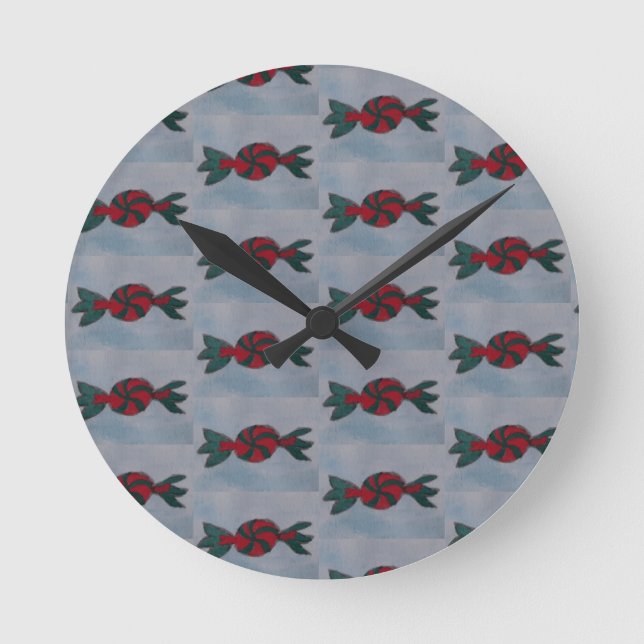Redondo Mediano Reloj de mimbre (Anverso)