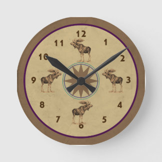 Redondo Mediano Reloj de Moose del Norte