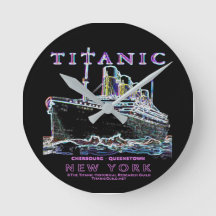 Reloj de neón titanico