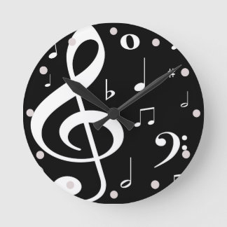 Redondo Mediano Reloj de notas de música