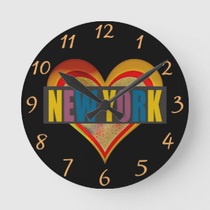 Redondo Mediano Reloj de Nueva York