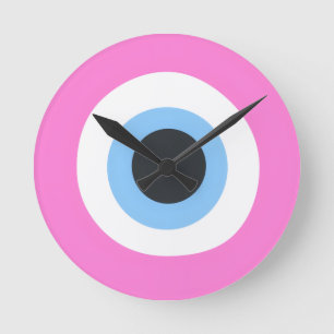 Redondo Mediano reloj de ojo malo rosa