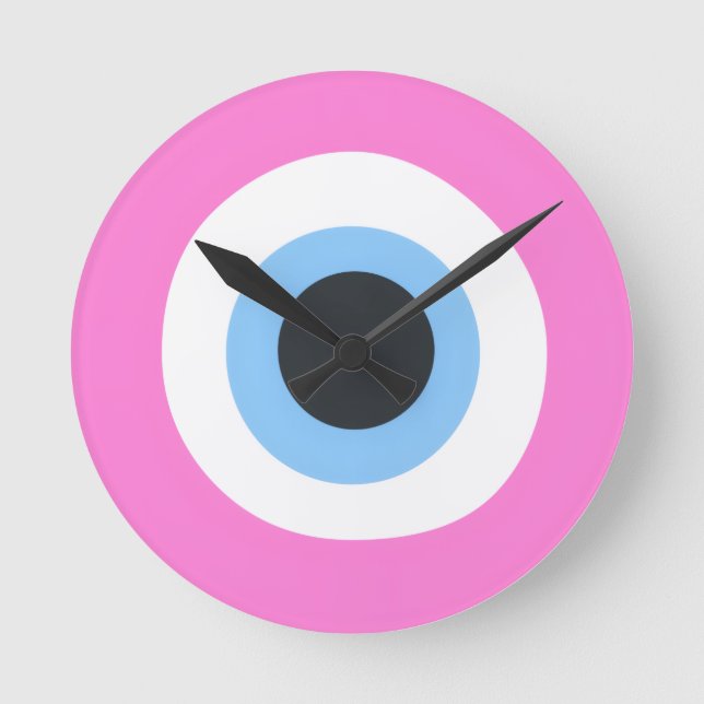 Redondo Mediano reloj de ojo malo rosa (Anverso)