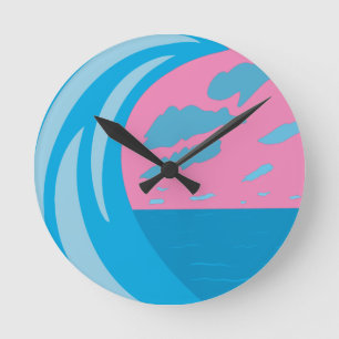Redondo Mediano Reloj de ondas oceánicas de verano