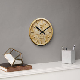 Redondo Mediano Reloj de oro elegante para el 50 aniversario de bo