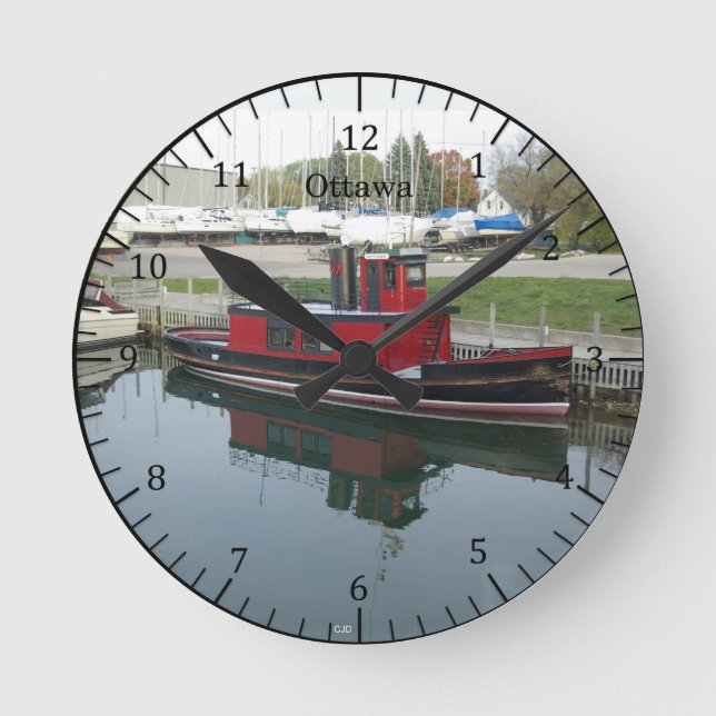 Redondo Mediano Reloj de Ottawa (Anverso)