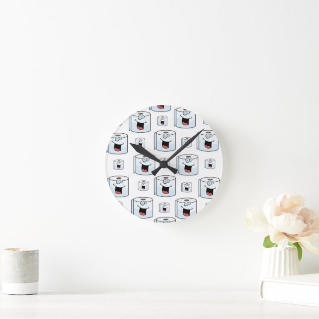 Redondo Mediano Reloj de Papel Higiénico (Hogar)