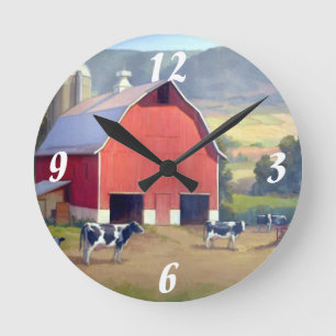 Redondo Mediano Reloj de pared/granja redondos