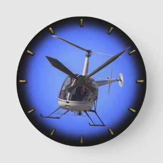 Redondo Mediano Reloj de paro del helicóptero Guay del reloj de la