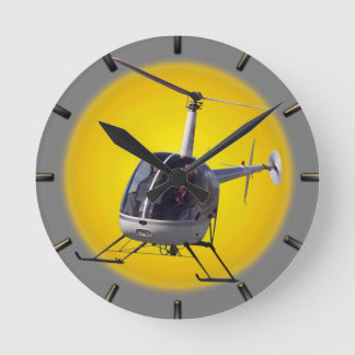Redondo Mediano Reloj de paro del helicóptero Guay del reloj de la