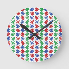 Redondo Mediano Reloj de patrón abstracto impar