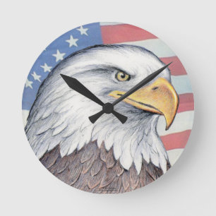Redondo Mediano Reloj de Paul McGehee "Eagle calvo americano"