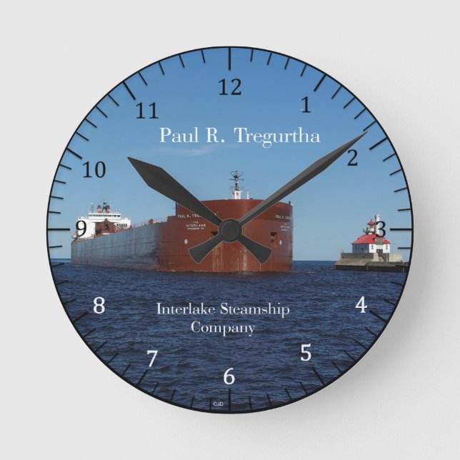 Redondo Mediano Reloj de Paul R. Tregurtha Duluth (Anverso)