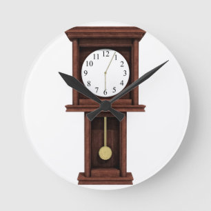 Redondo Mediano Reloj de péndulo antiguo