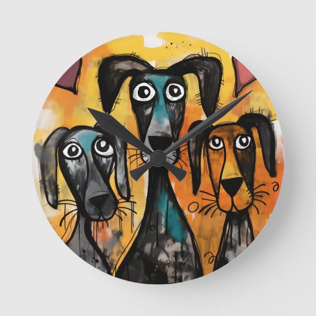 Redondo Mediano Reloj de Perro (Anverso)