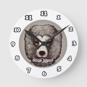Redondo Mediano Reloj de perro caniche