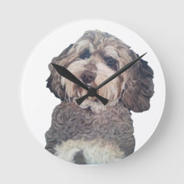 Redondo Mediano Reloj de perro Cockapoo