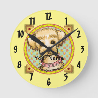 Redondo Mediano Reloj de perro pequeño