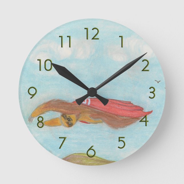 Redondo Mediano reloj de Personalizado (Anverso)