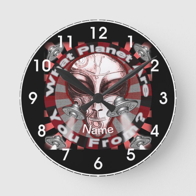Redondo Mediano Reloj de Planeta Alien (Anverso)