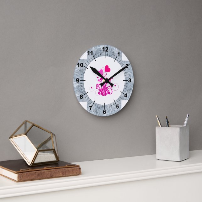 Redondo Mediano Reloj de planta cardíaca (Oficina)