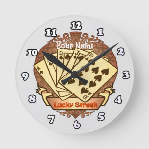 Redondo Mediano Reloj de póquer de Lucky Streak