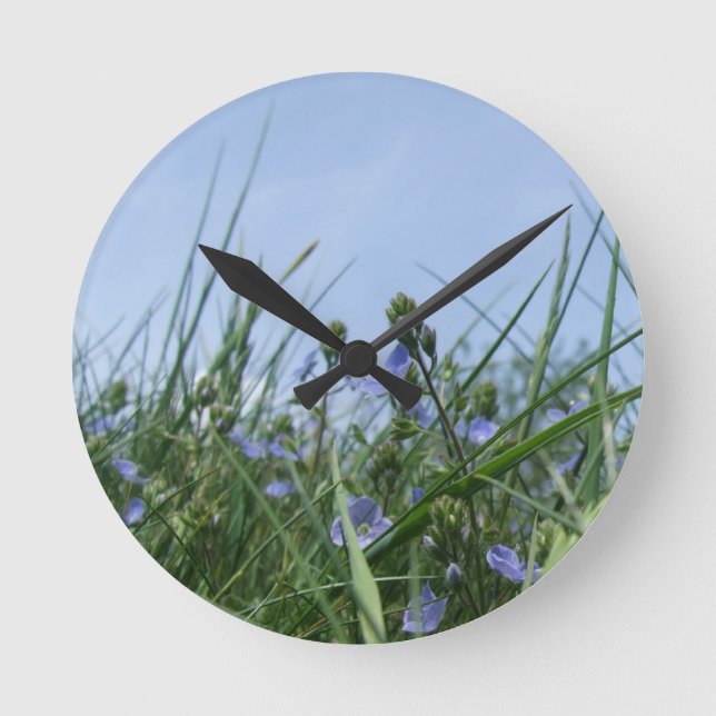 Redondo Mediano Reloj de pradera de flores (Anverso)