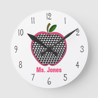 Redondo Mediano Reloj de profesores de Apple Houndstoth