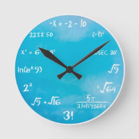 Reloj de prueba de matemáticas - Azul de reloj