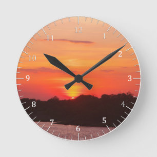 Redondo Mediano Reloj de puesta de sol de Savannah