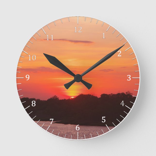 Redondo Mediano Reloj de puesta de sol de Savannah (Anverso)