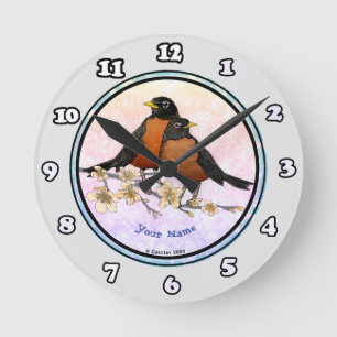 Redondo Mediano reloj de rama de petirrojo