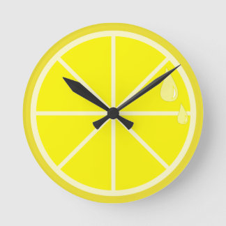 Redondo Mediano Reloj de rebanada de limón