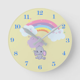 Redondo Mediano Reloj de redondeo arco iris