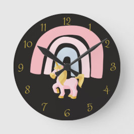 Redondo Mediano Reloj de redondeo arco iris