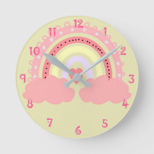 Redondo Mediano Reloj de redondeo arco iris