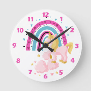 Redondo Mediano Reloj de redondeo arco iris