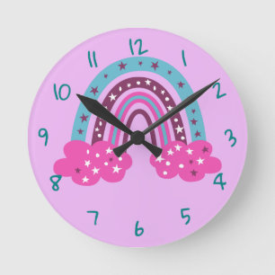 Redondo Mediano Reloj de redondeo arco iris